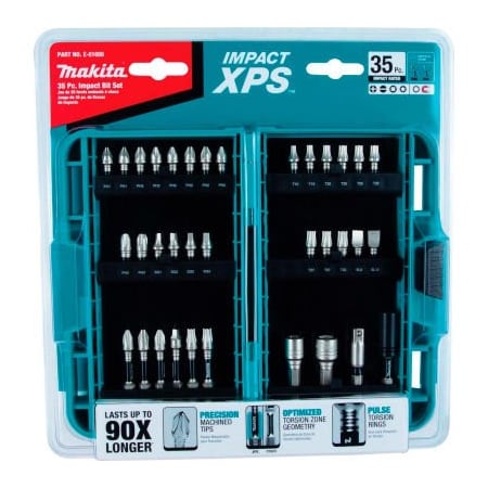 Makita Makita Impact XPS Impact Bit Set, 35 Pc., Detent Ball/Magnetic Hex Locks, Matte Nickel E-01666